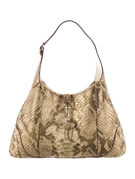 gucci jackie python bag|Gucci python handbag.